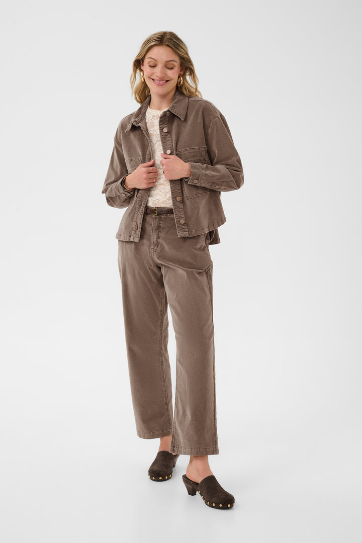 Veste courte en coton extensible Brady - En velours côtelé