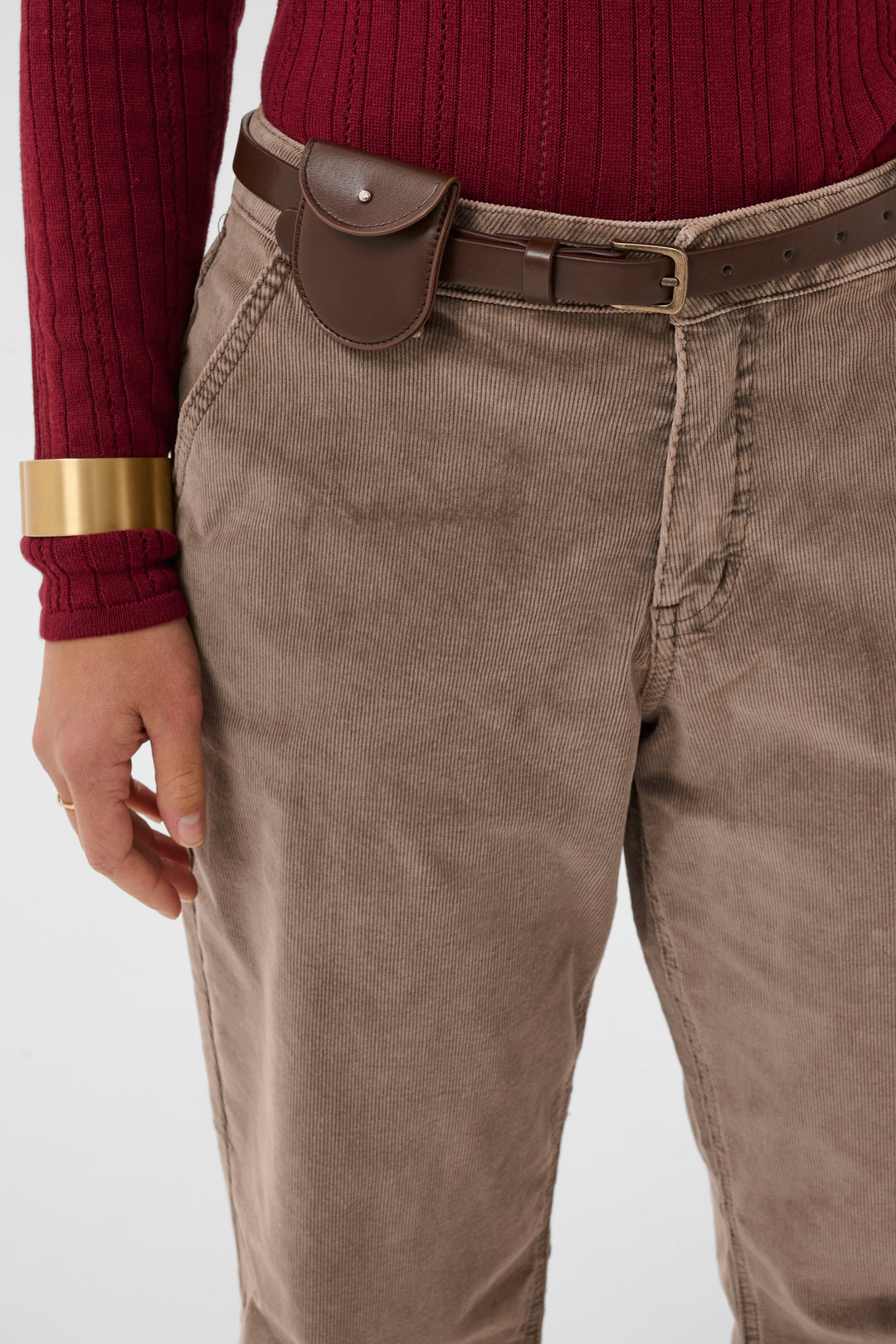 Pantalon long en velours côtelé doux Brady - Coton extensible
