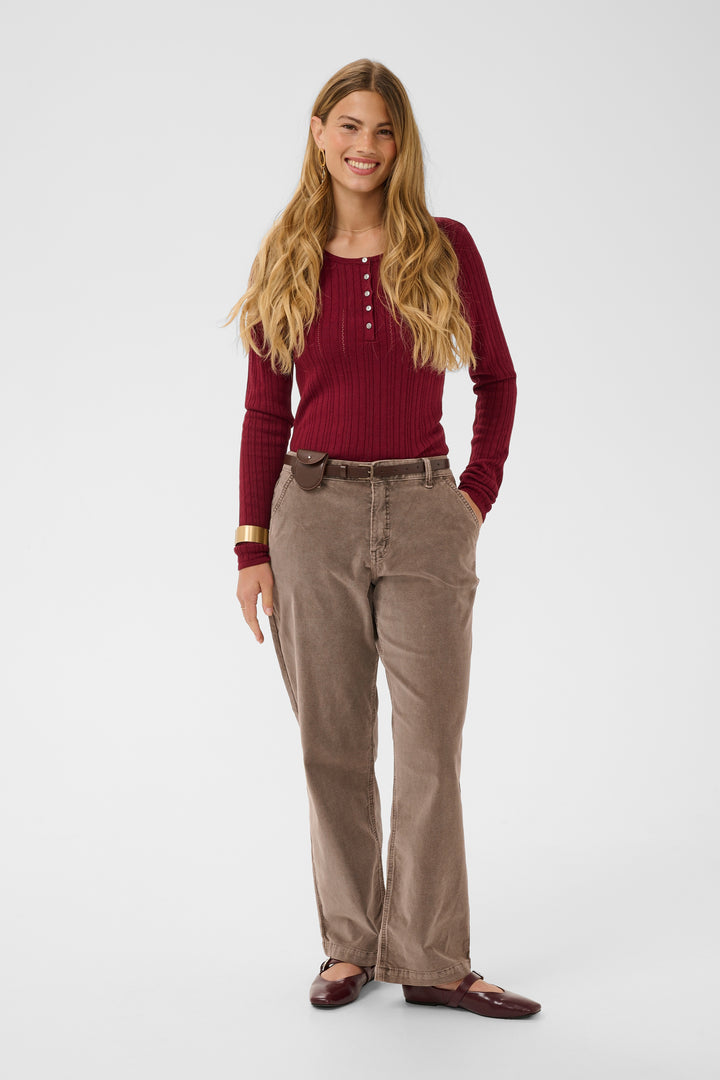 Pantalon long en velours côtelé doux Brady - Coton extensible