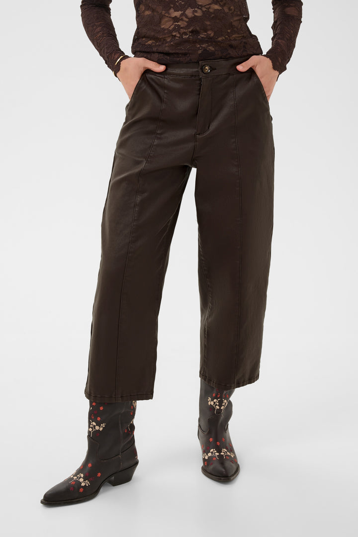 Pantalon longueur cheville Winni - À jambe large et fini satiné