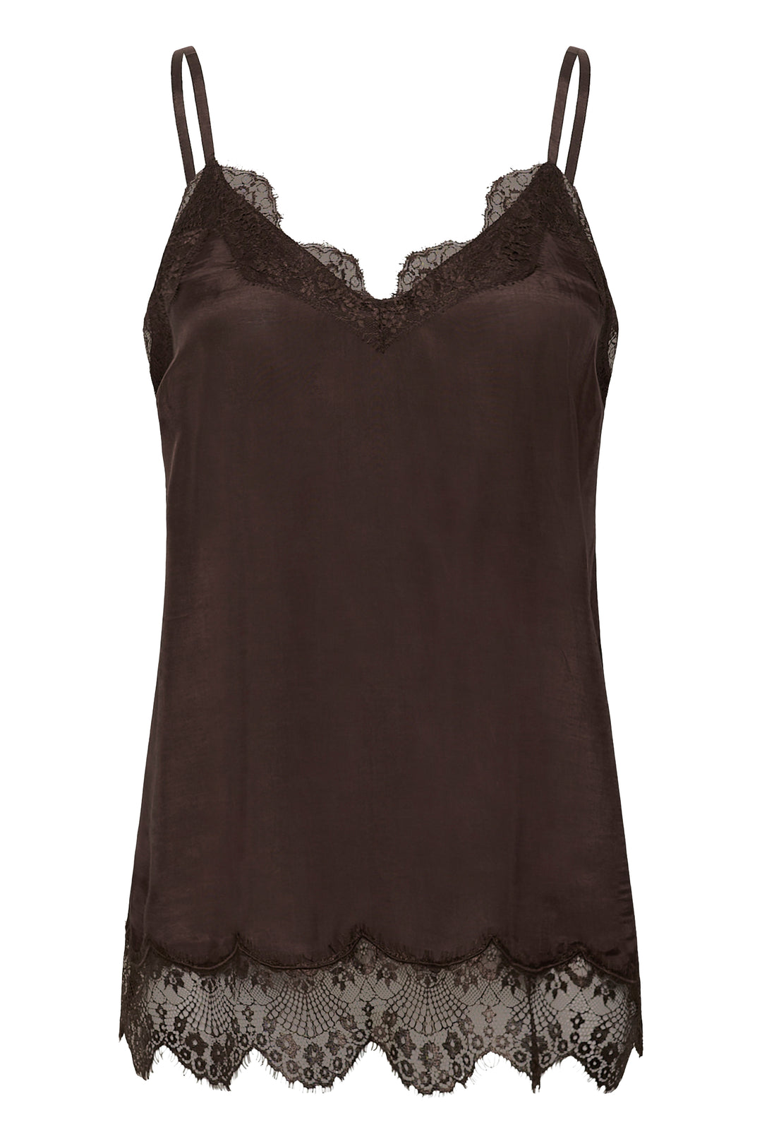 Camisole au fini satiné Triniti - Avec détails de dentelle