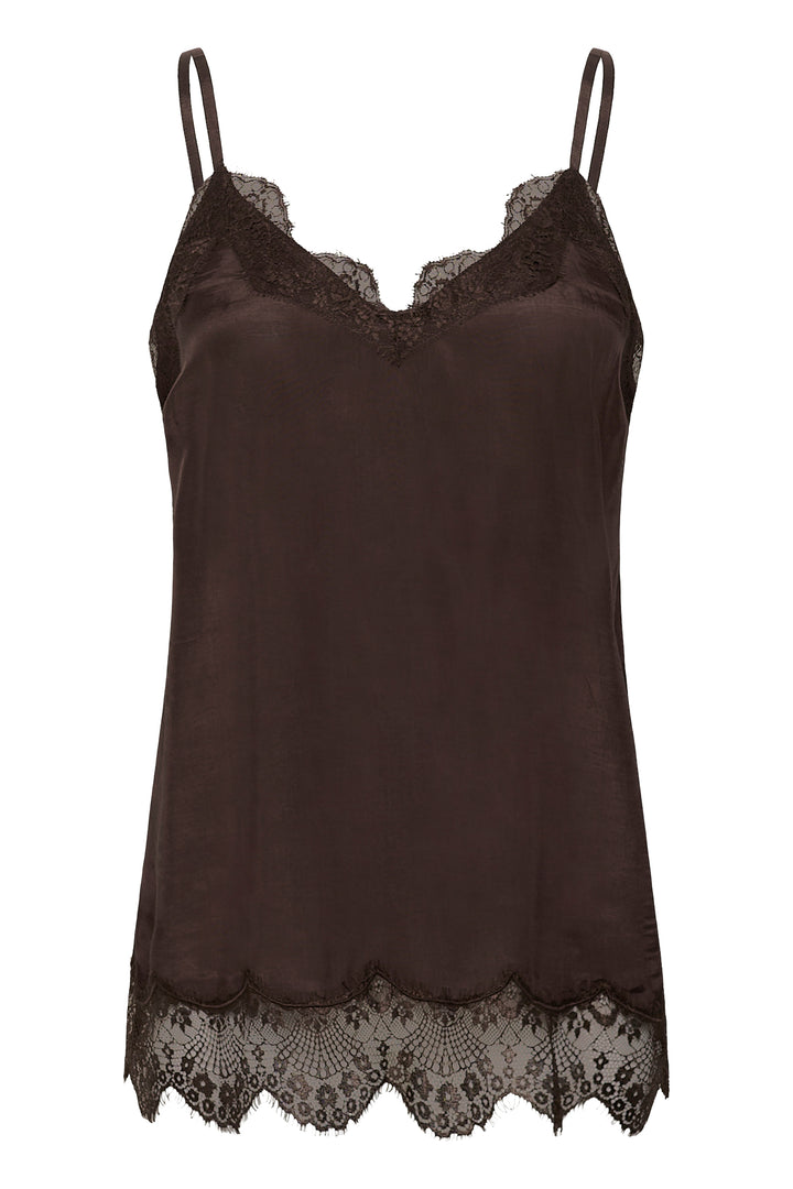 Camisole au fini satiné Triniti - Avec détails de dentelle