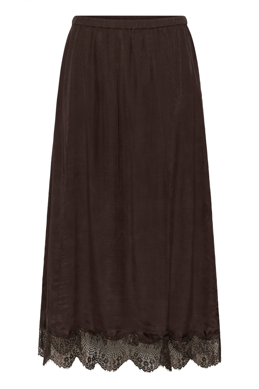 Jupe midi Triniti - En viscose et avec bordure en dentelle