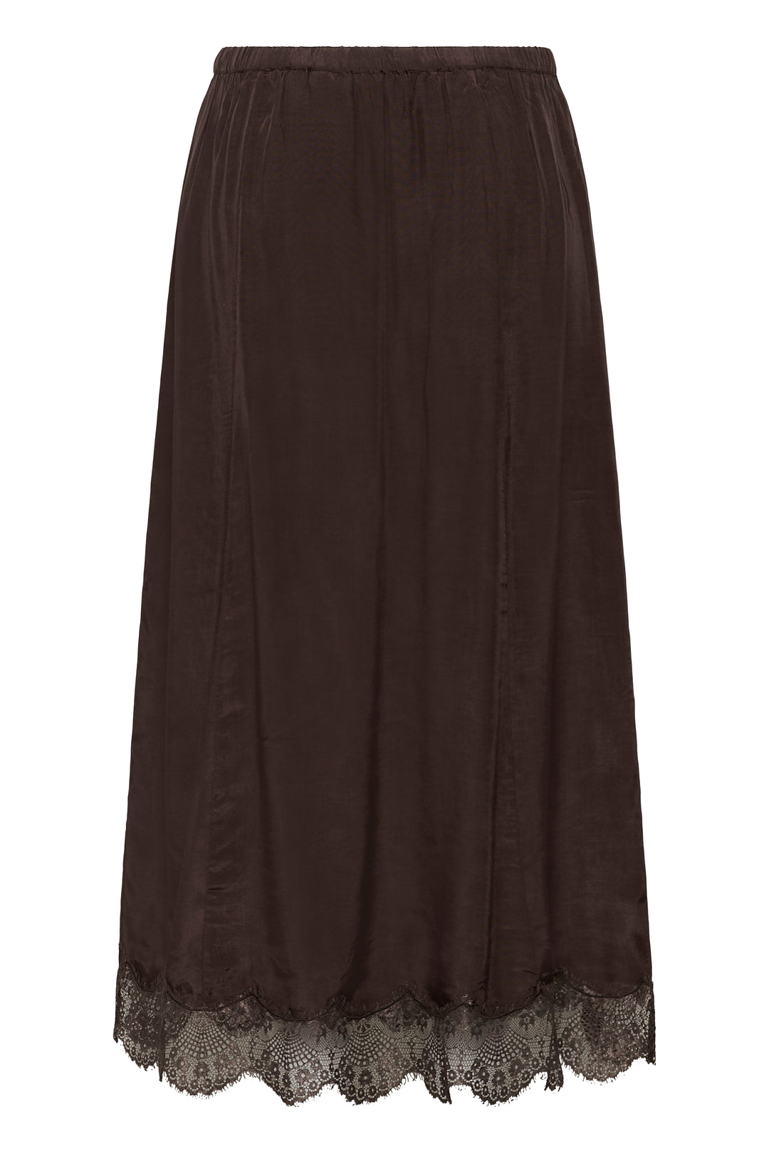 Jupe midi Triniti - En viscose et avec bordure en dentelle