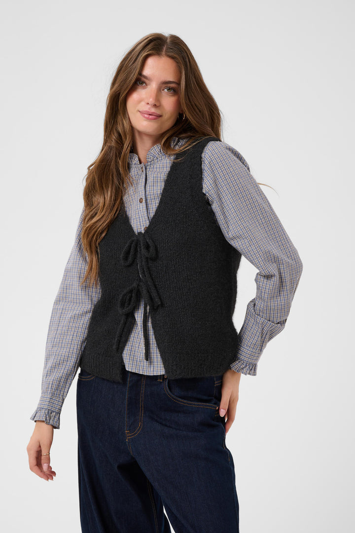 Chandail sans manches Cladine - En tricot avec attaches frontales