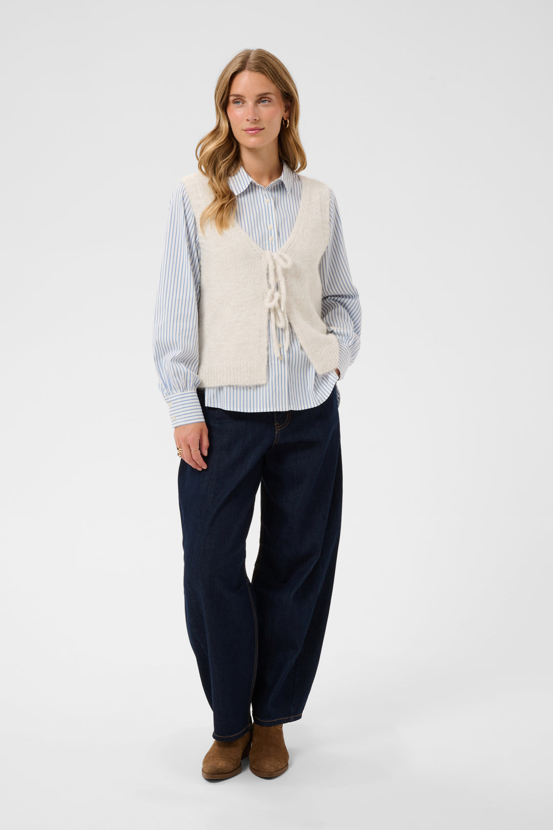 Chandail sans manches Cladine - En tricot avec attaches frontales