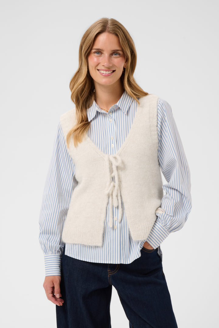 Chandail sans manches Cladine - En tricot avec attaches frontales