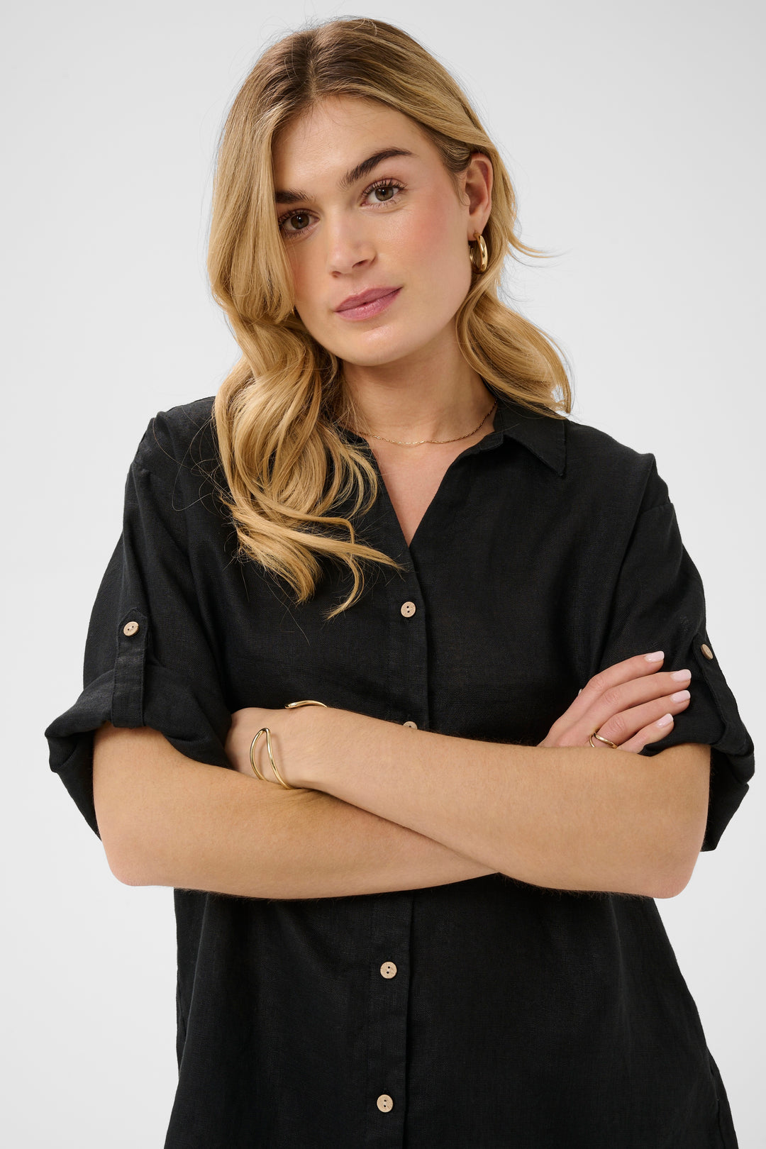 Chemise en lin Bellis - Manches longues coupe oversize