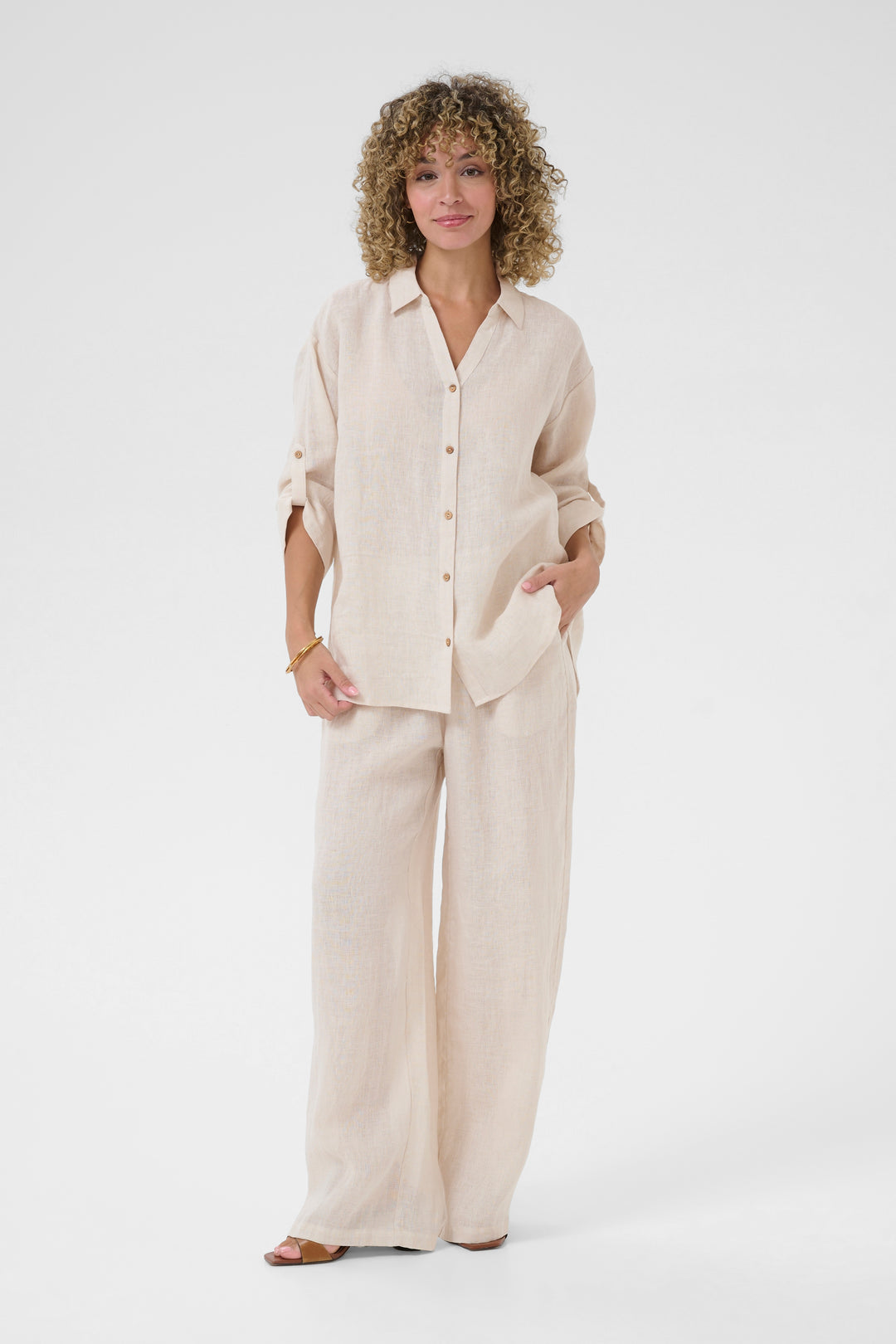 Chemise en lin Bellis - Manches longues coupe oversize