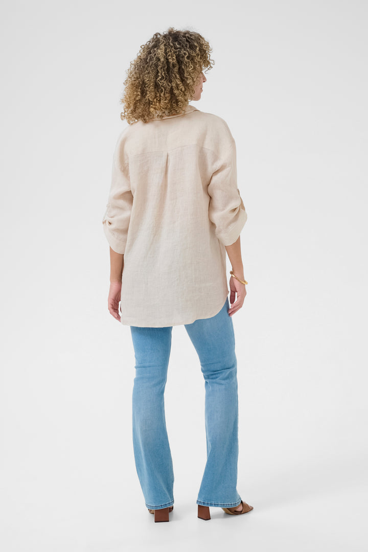 Chemise en lin Bellis - Manches longues coupe oversize