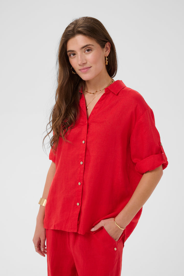 Chemise en lin Bellis - Manches longues coupe oversize