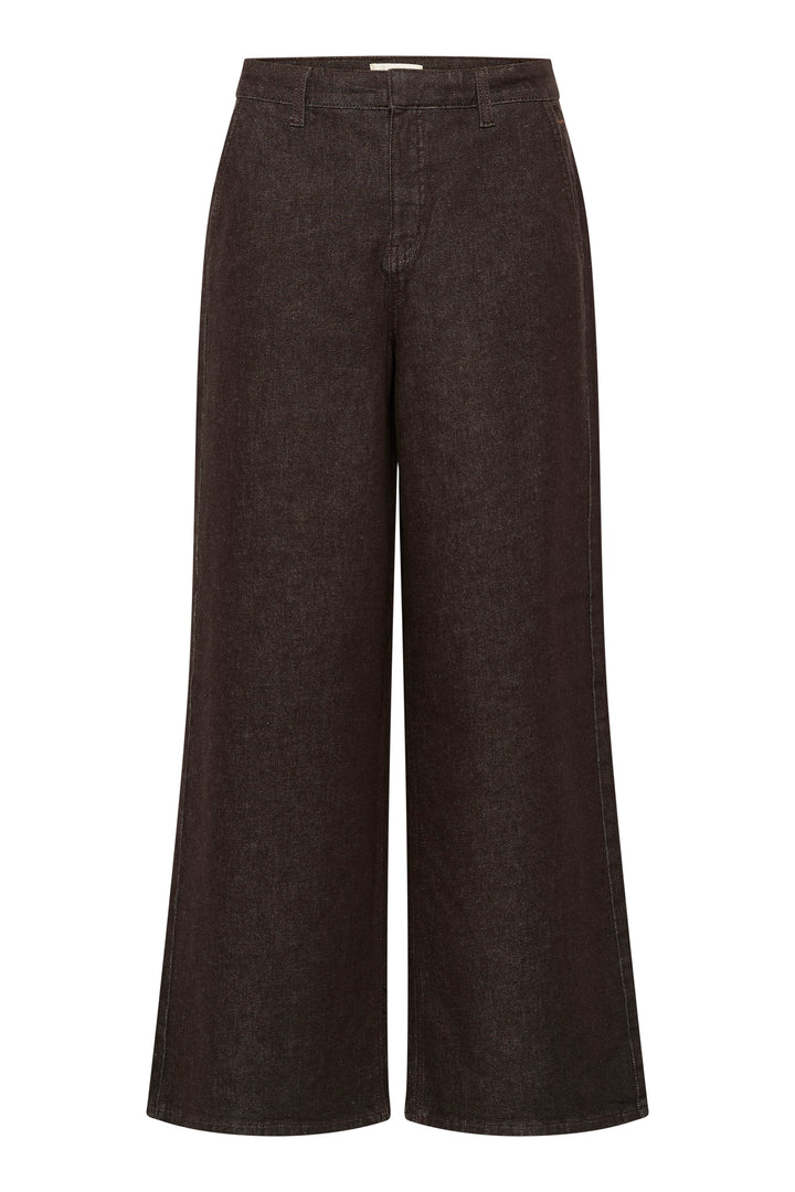 Pantalon en coton extensible Visti - À jambe large et taille haute