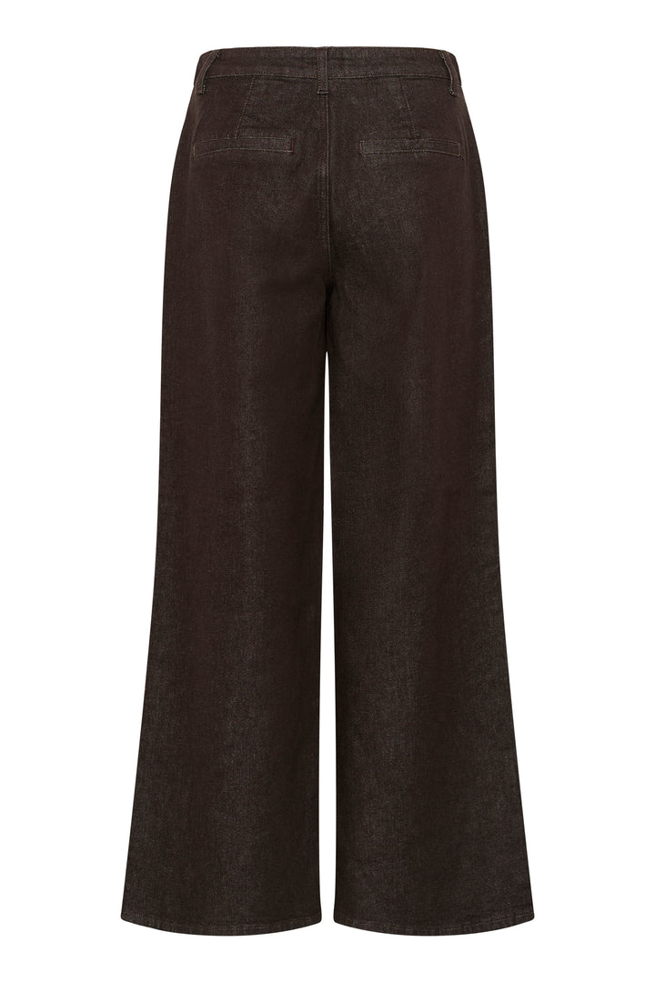 Pantalon en coton extensible Visti - À jambe large et taille haute
