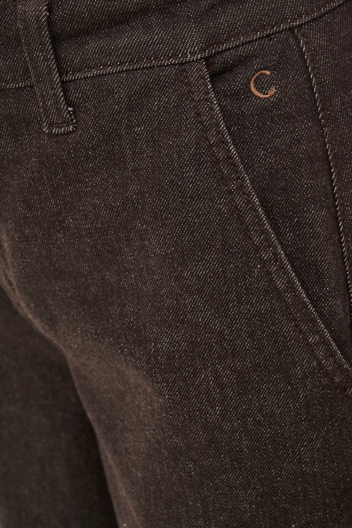 Pantalon en coton extensible Visti - À jambe large et taille haute