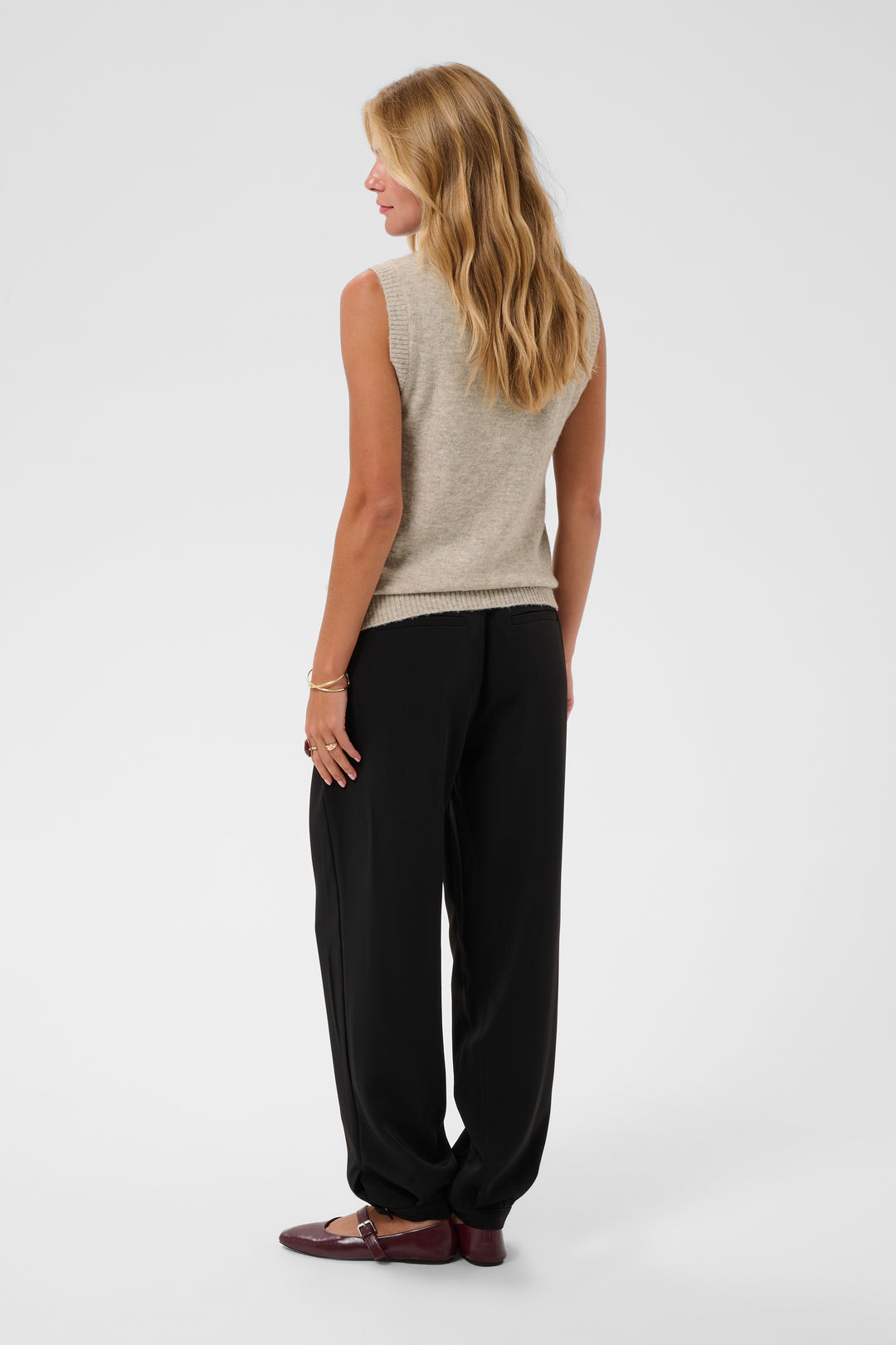 Débardeur au motif losanges classique Hope - Mélange de polyester recyclé et laine