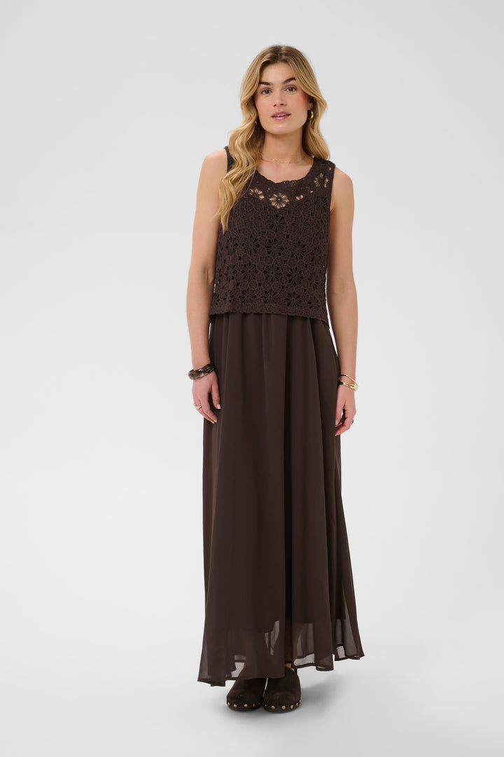 Robe longue Floria - Sans manches au bustier en crochet