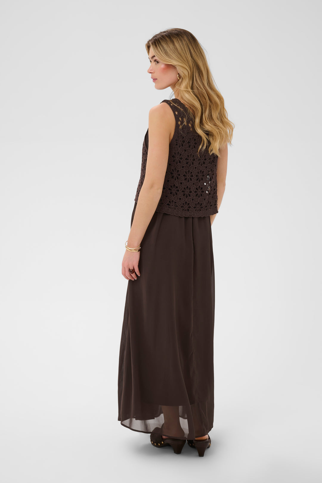 Robe longue Floria - Sans manches au bustier en crochet