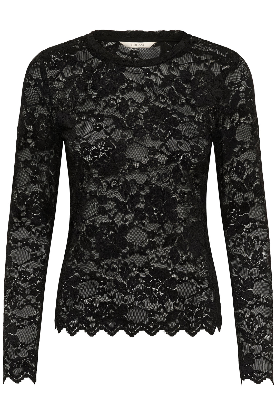 Blouse en dentelle Pitia - À manches longues et motifs floraux