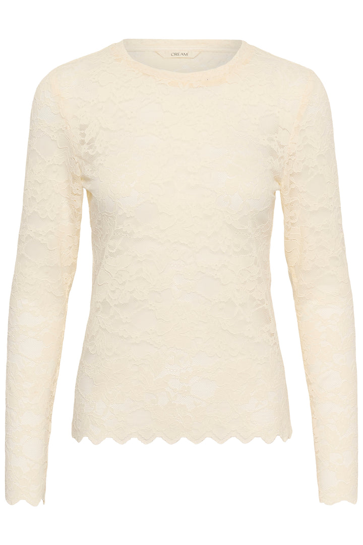 Blouse en dentelle Pitia - À manches longues et motifs floraux