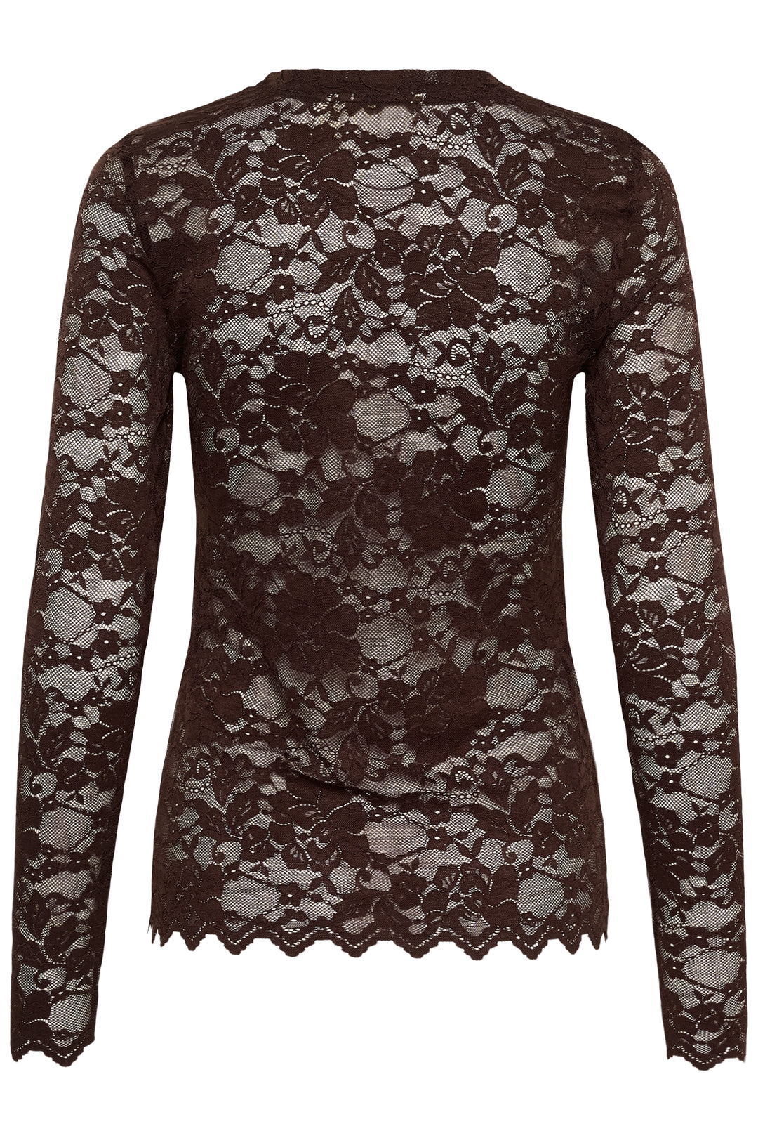 Blouse en dentelle Pitia - À manches longues et motifs floraux