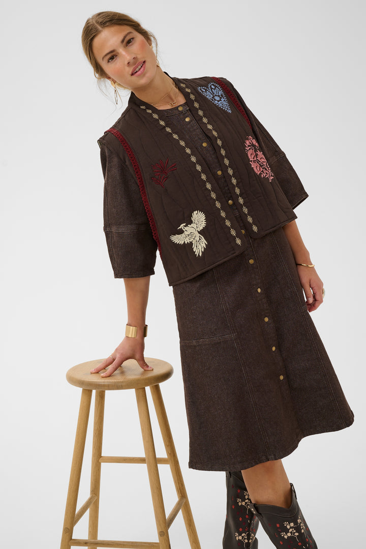 Veste sans manches Matic - Matelassé avec broderies