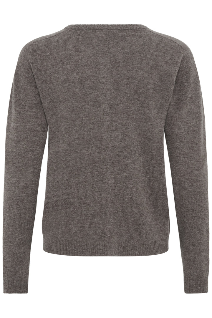 Cardigan en tricot de pure laine Mel - Court avec encolure ronde