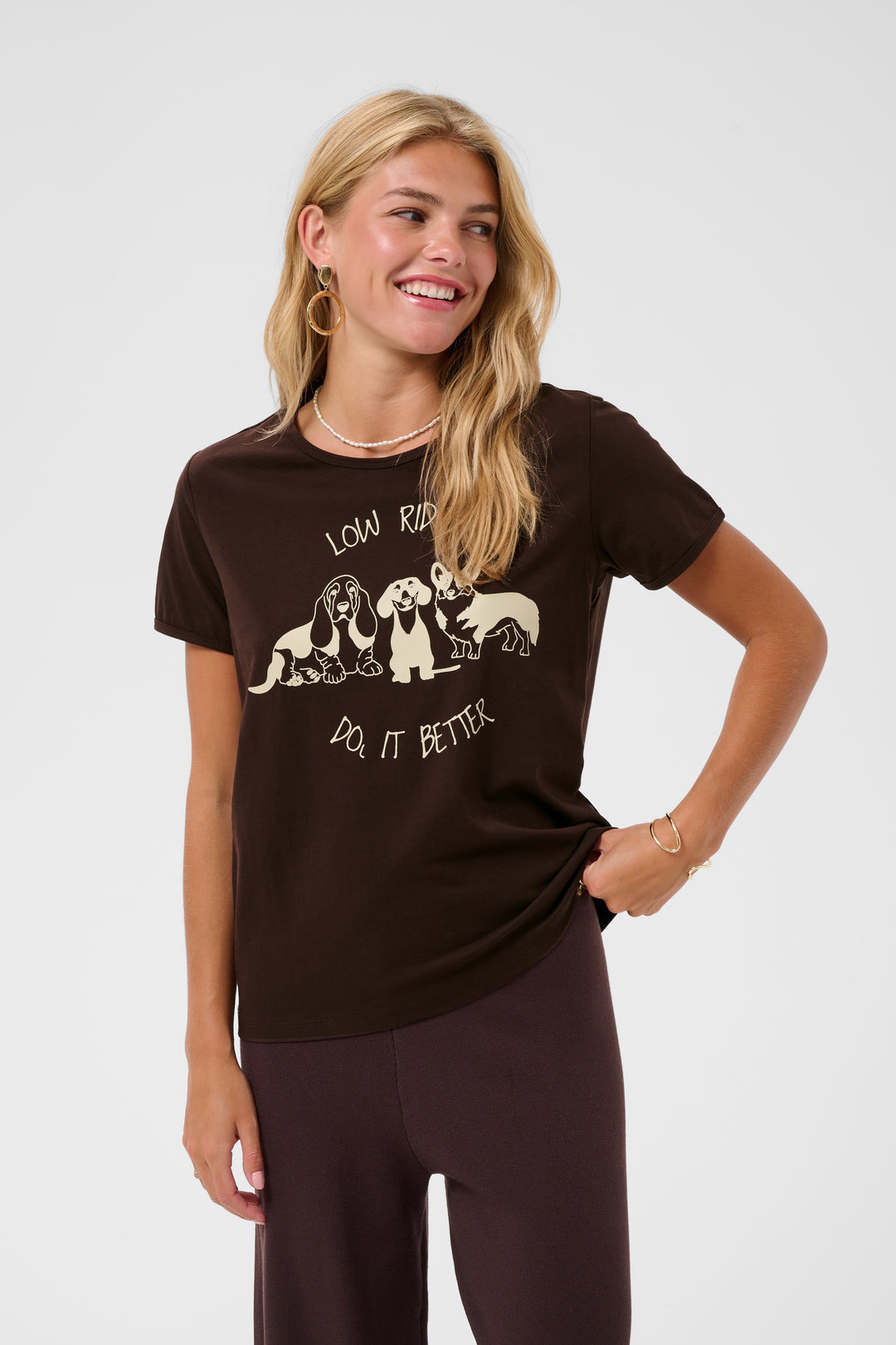 Le t-shirt 100% coton Bobby - Décontracté à message illustré