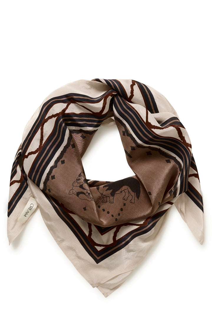 Foulard satiné et imprimé floral Ashli -  Classique et polyvalent