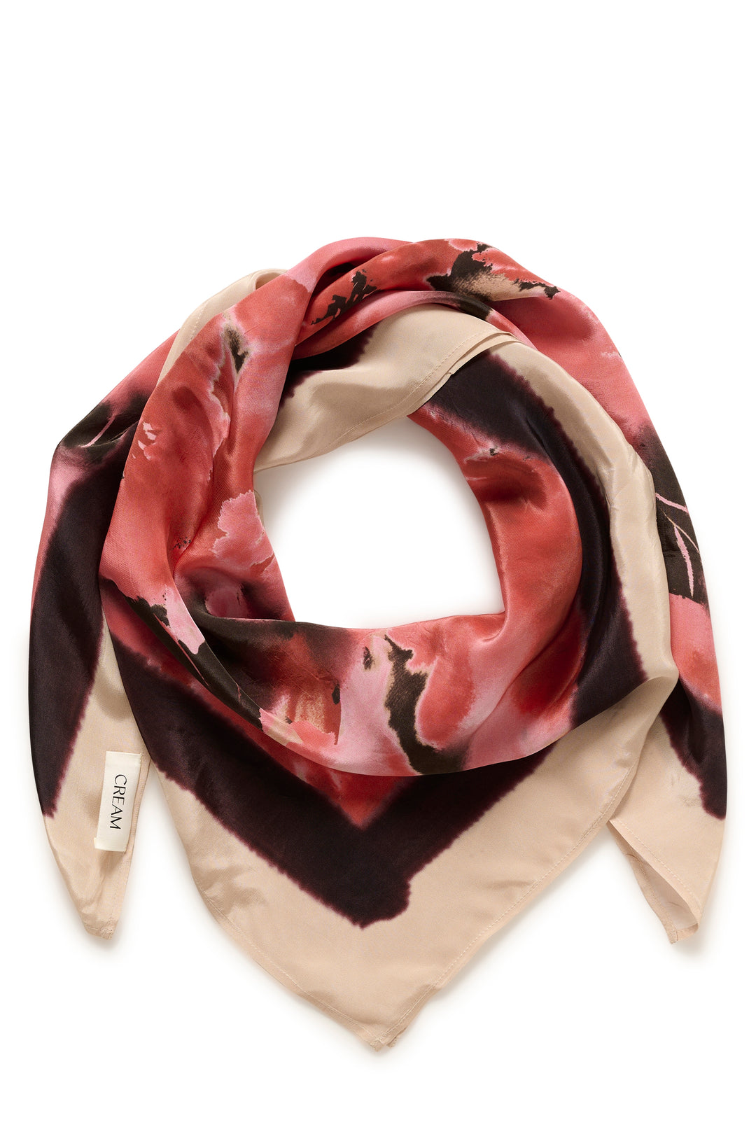 Foulard satiné et imprimé floral Ashli -  Classique et polyvalent