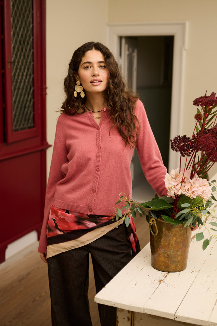 Foulard satiné et imprimé floral Ashli -  Classique et polyvalent