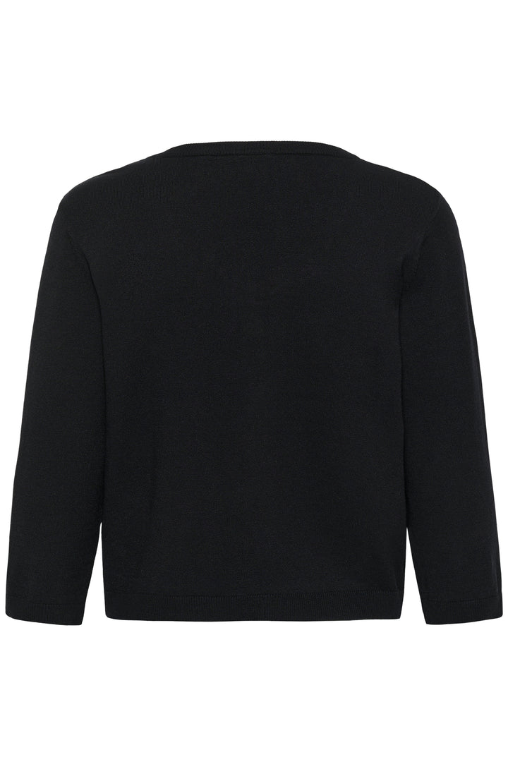 Cardigan en tricot écoresponsable Dela - Avec encolure ronde et manches trois-quarts