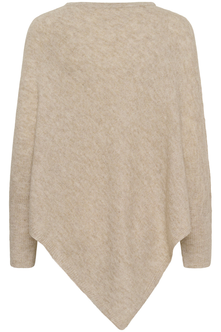 Poncho en tricot Elsie - Asymétrique à torsades délicates