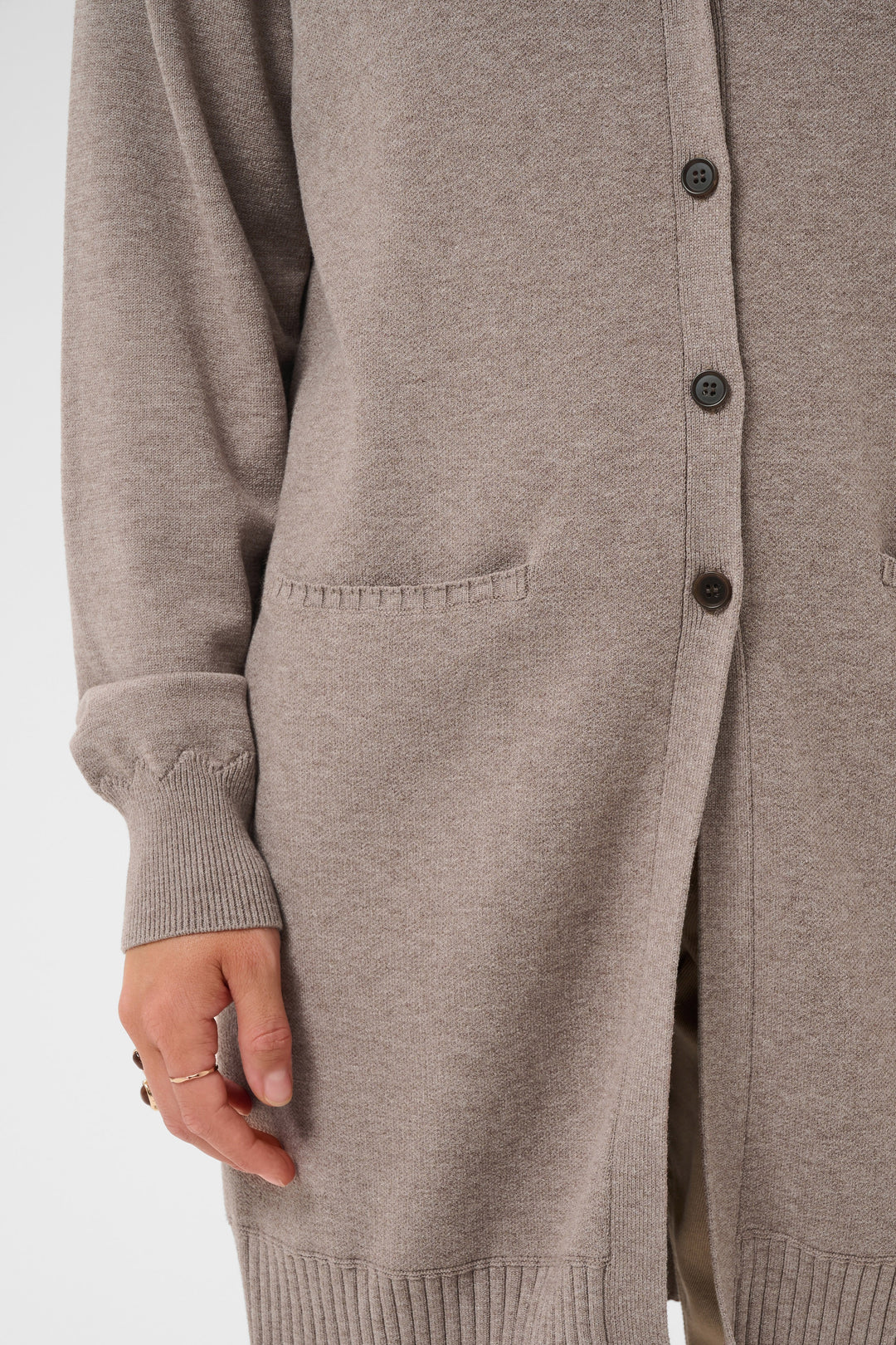Cardigan long Dela - Veste en tricot à coupe relaxe