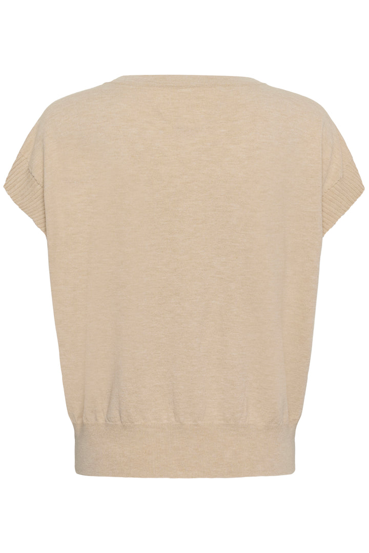 Haut en tricot écoresponsable Dela - Avec encolure ronde et épaules tombantes
