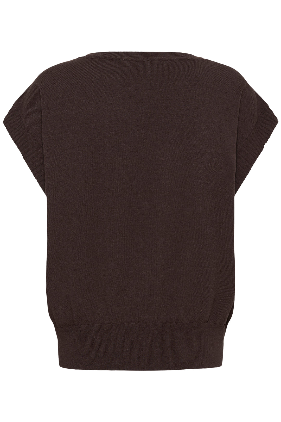 Haut en tricot écoresponsable Dela - Avec encolure ronde et épaules tombantes