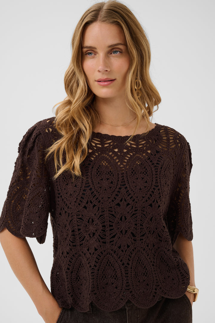 Blouse en crochet Mindie - En pur coton