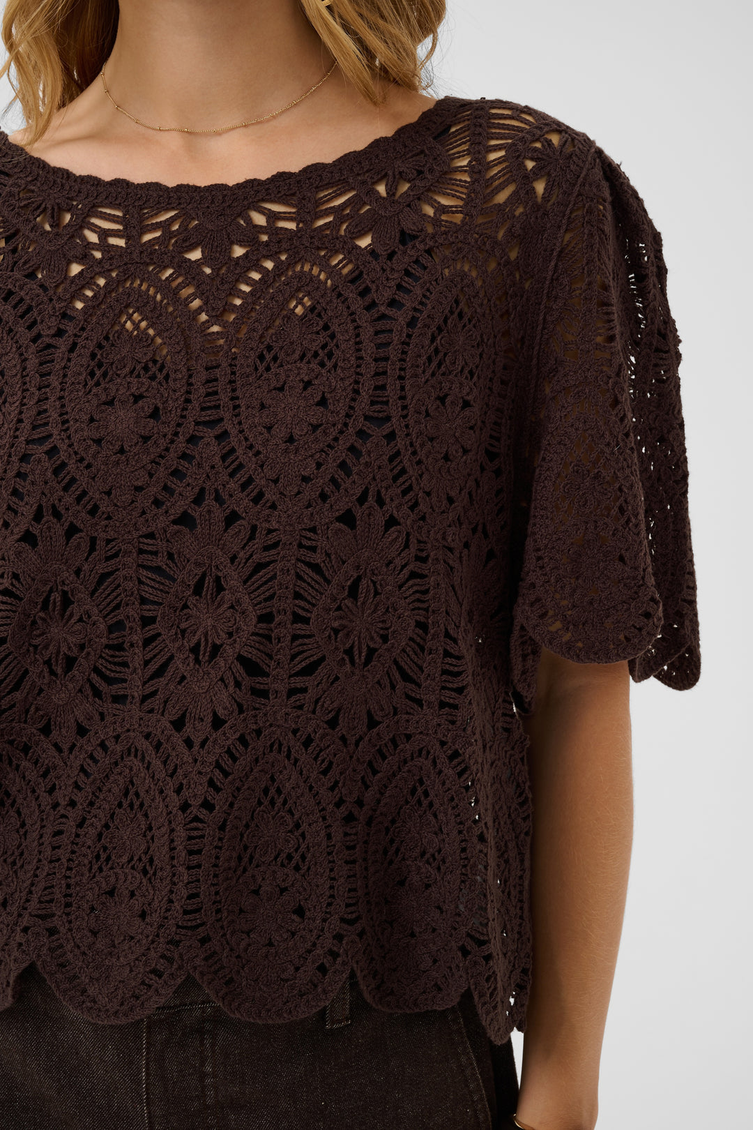 Blouse en crochet Mindie - En pur coton