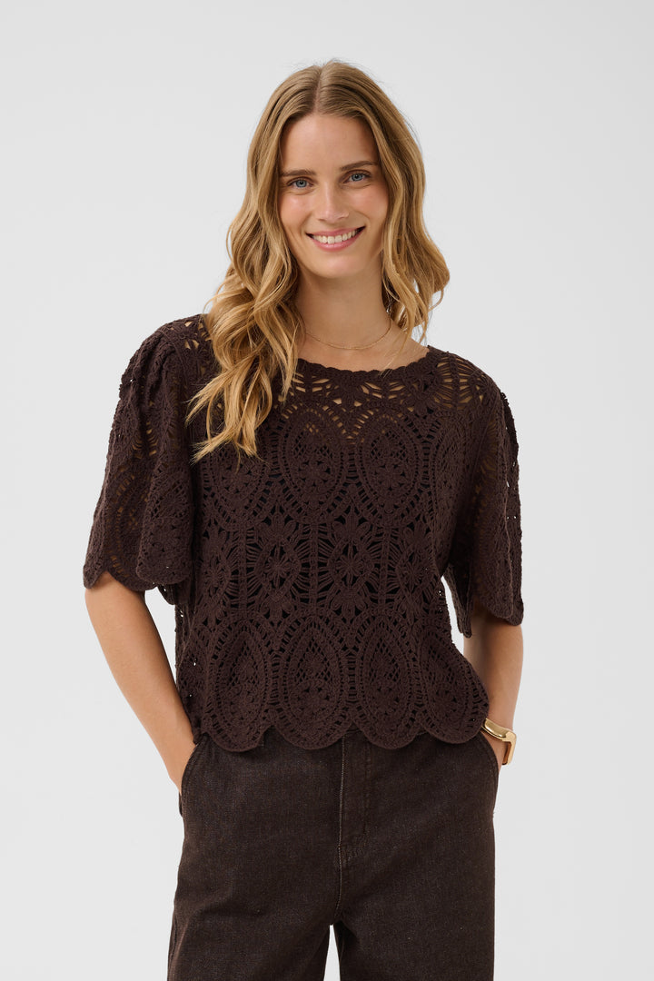 Blouse en crochet Mindie - En pur coton