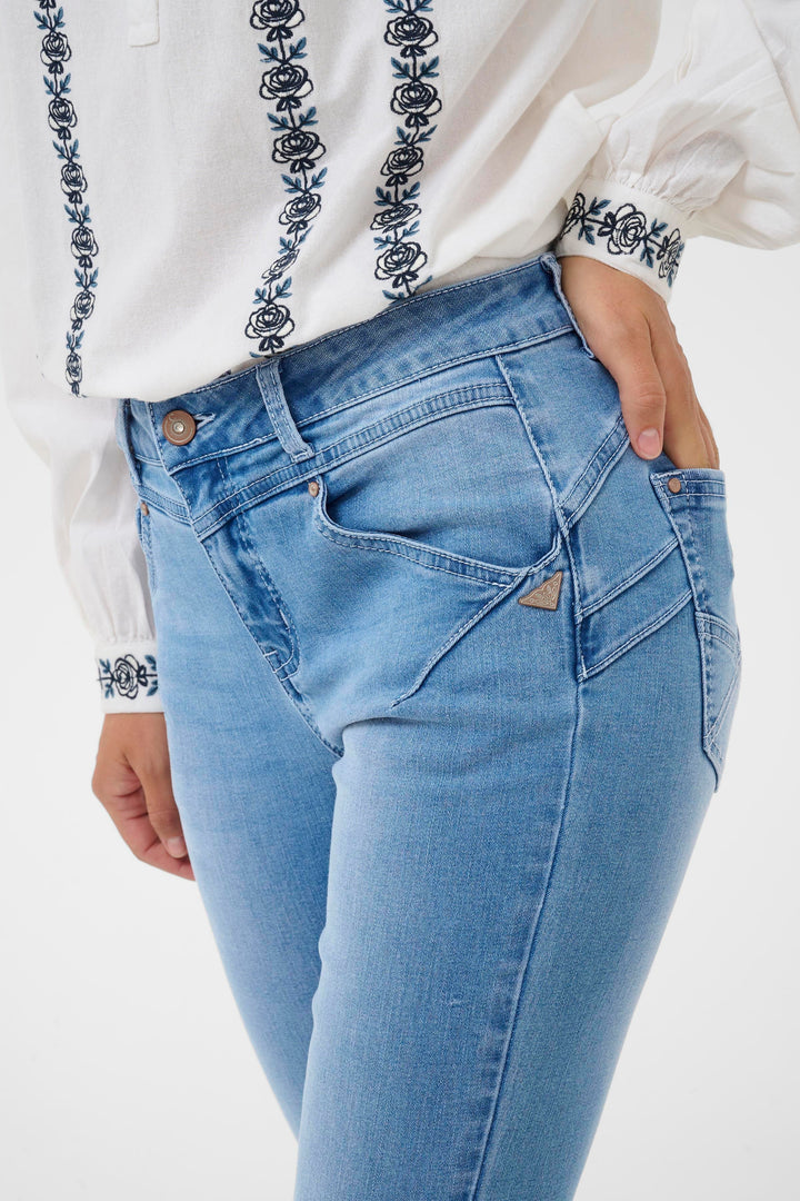 Mid-rise bootcut jeans - Stretch denim