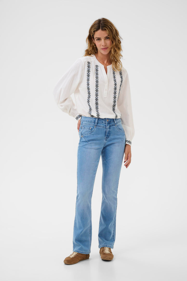Mid-rise bootcut jeans - Stretch denim