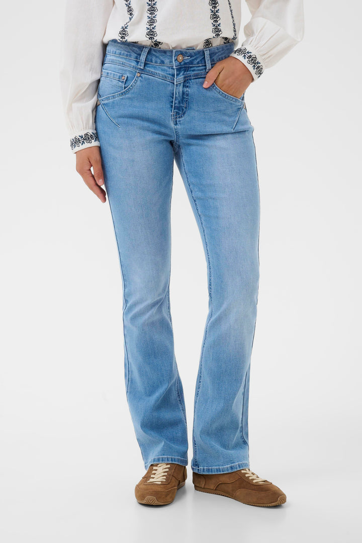 Mid-rise bootcut jeans - Stretch denim