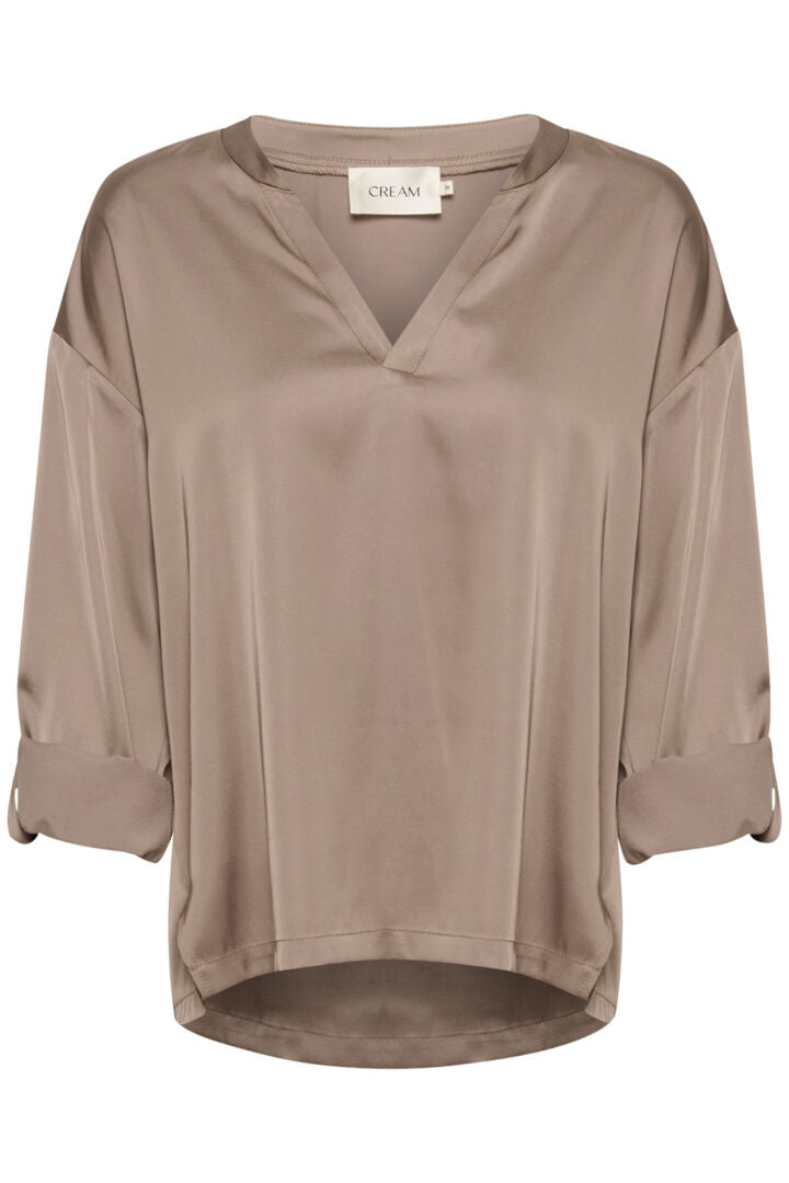 Blouse fluide satinée