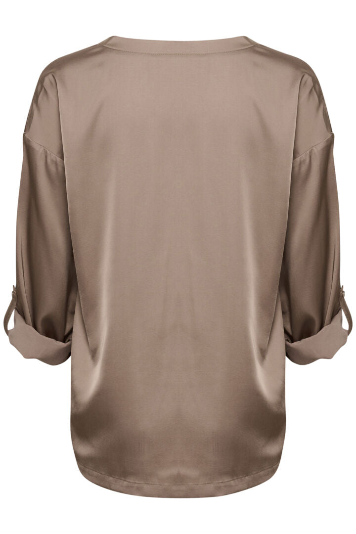 Blouse fluide satinée