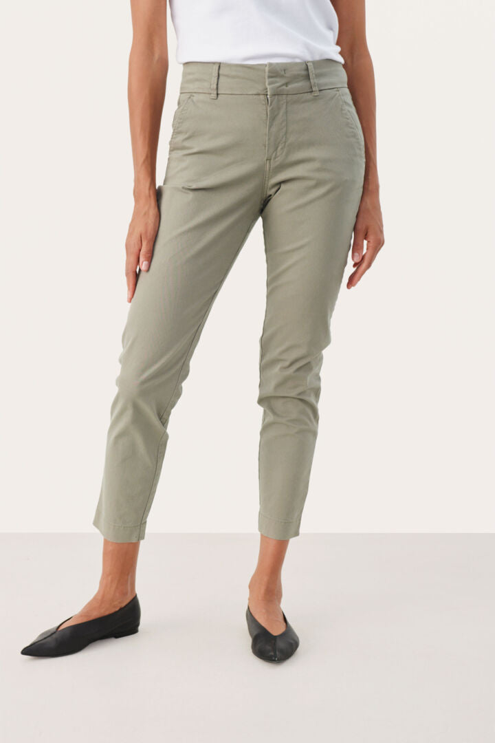 Pantalon chino a taille haute Rue