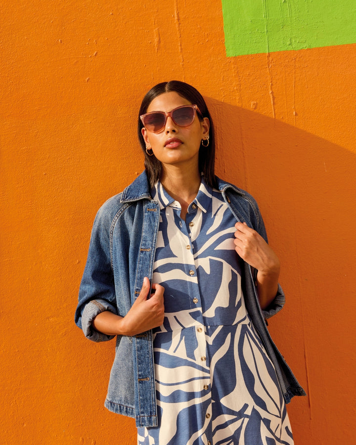 Robe-soleil marbrée Rua