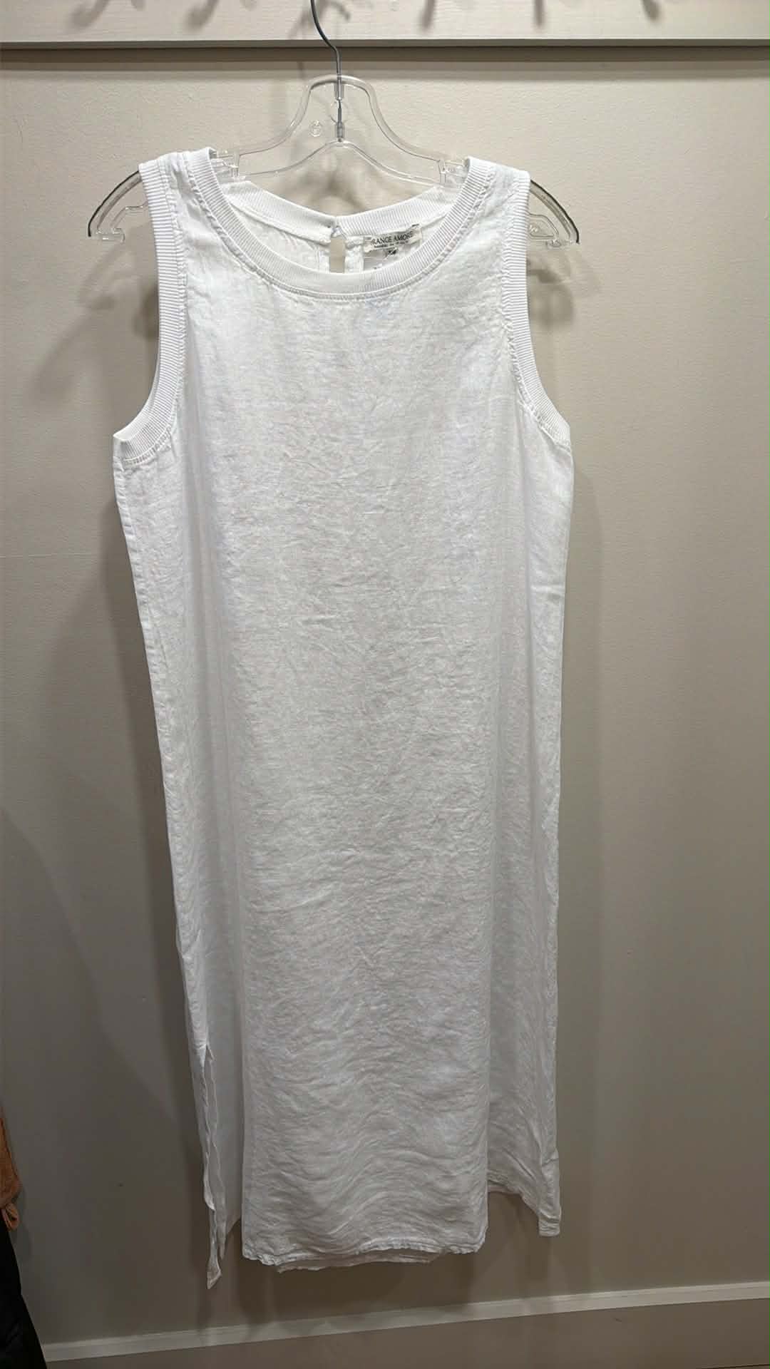 Robe en lin Seafoam – légère avec fentes latérales