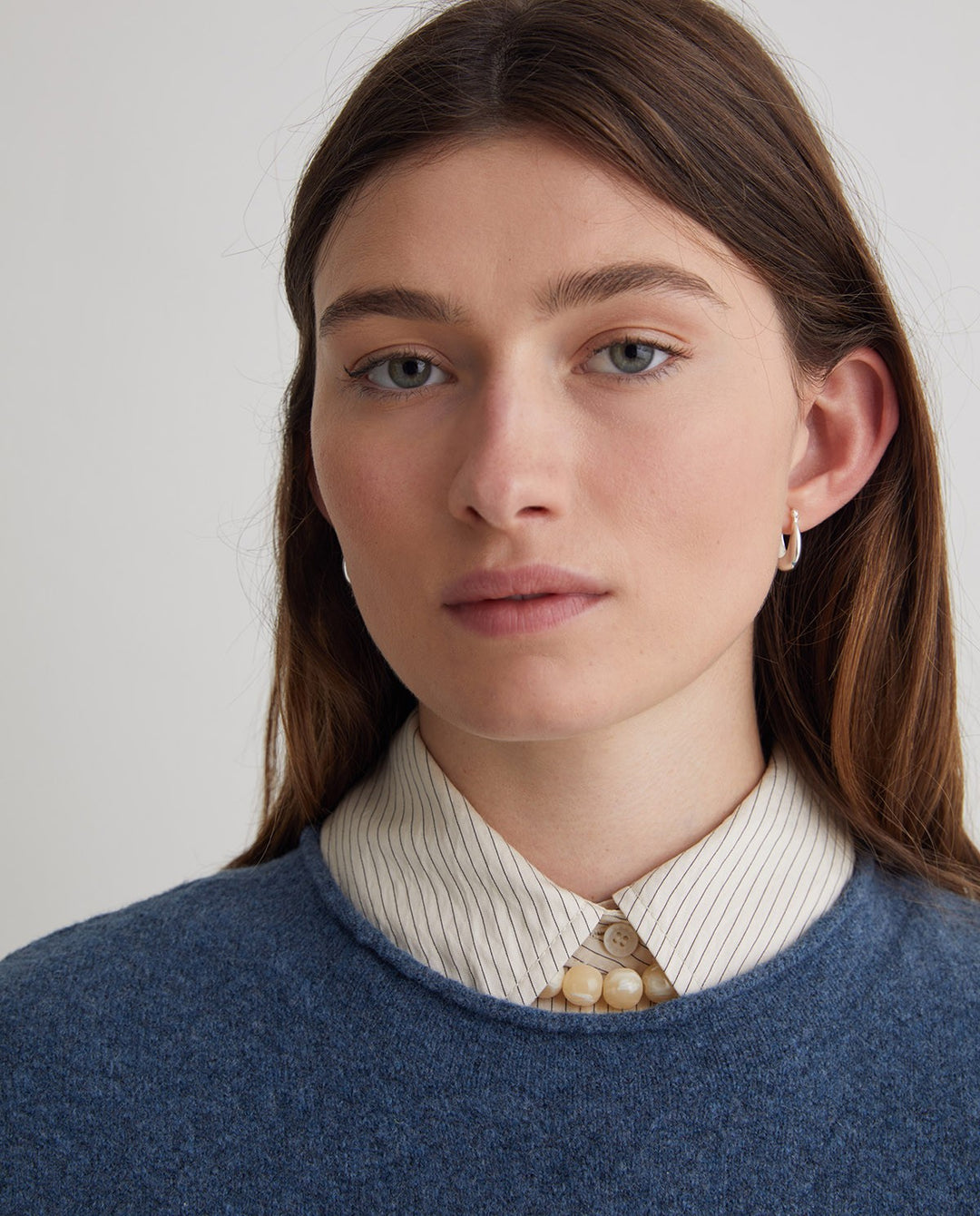 Pull manches 3/4 bleu océan