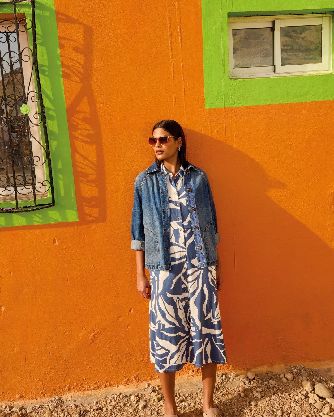 Robe-soleil marbrée Rua