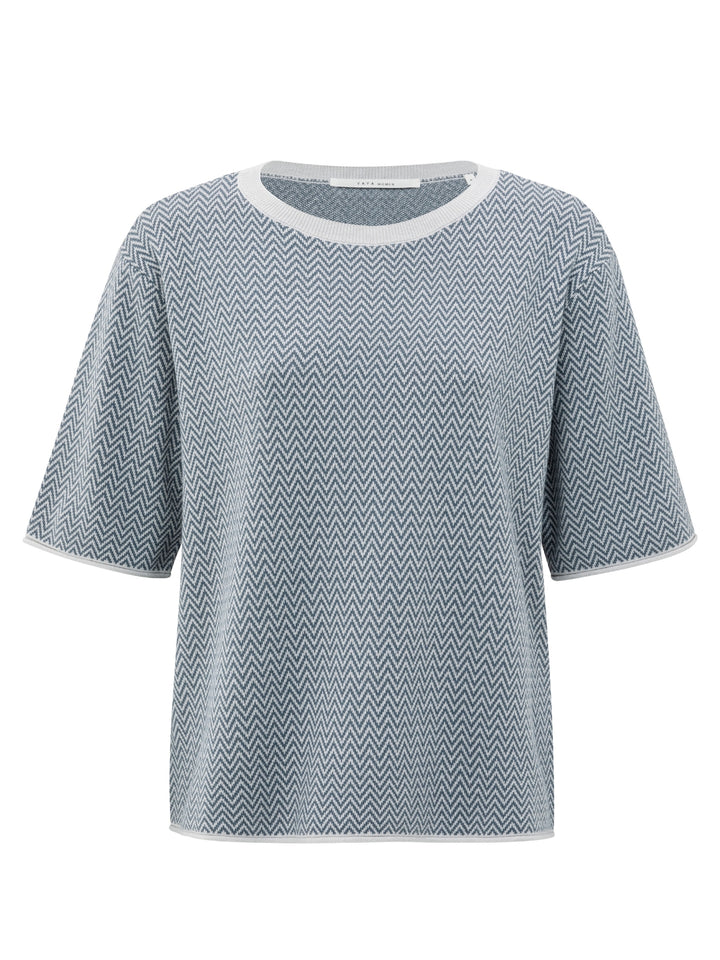 T-shirt grisâtre en jacquard