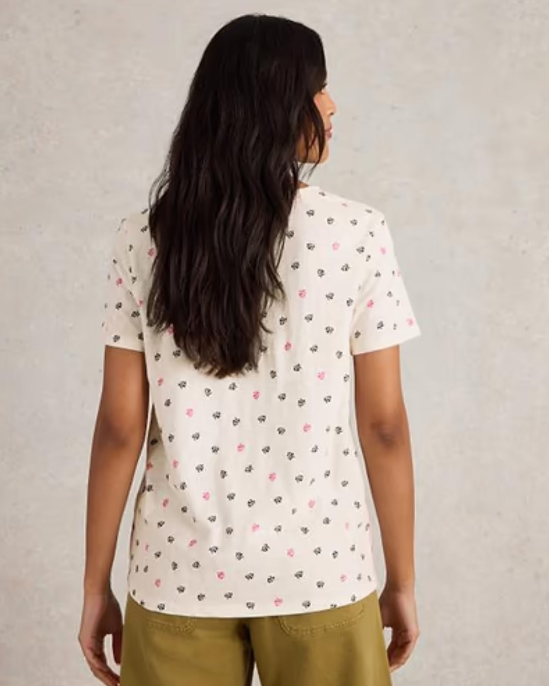 T-shirt avec un col rond et des boutons Nadia